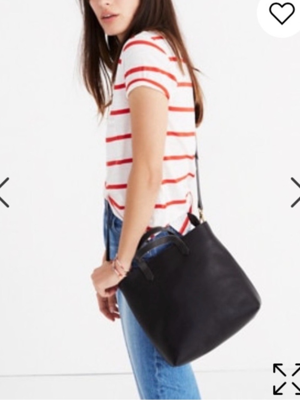 Madewell Black Leather Zip-Top Transport
Crossbody Bag